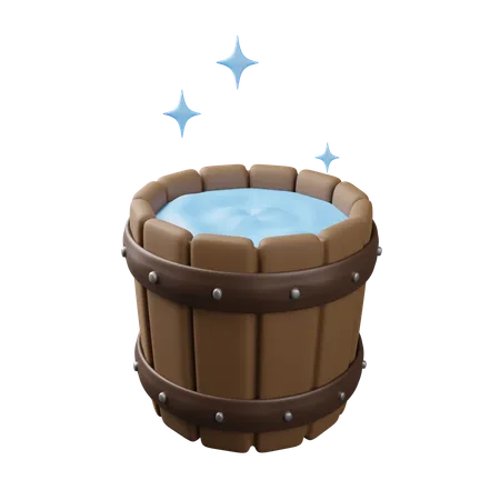 Wooden Bucket Download This Item Now 3D Icon
