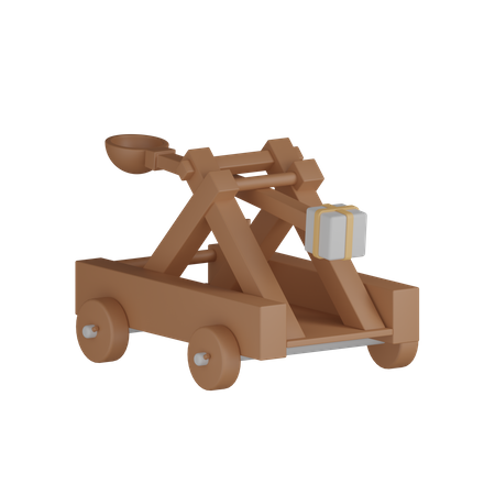 Wooden Cannon 3D Icon