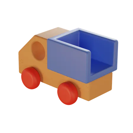 Wooden Car Toy  3D Icon