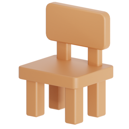 Wooden chair  3D Icon