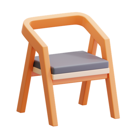 나무 의자  3D Icon