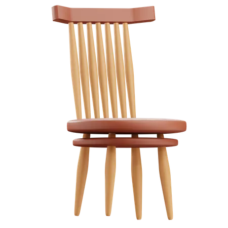 Wooden Chair  3D Icon