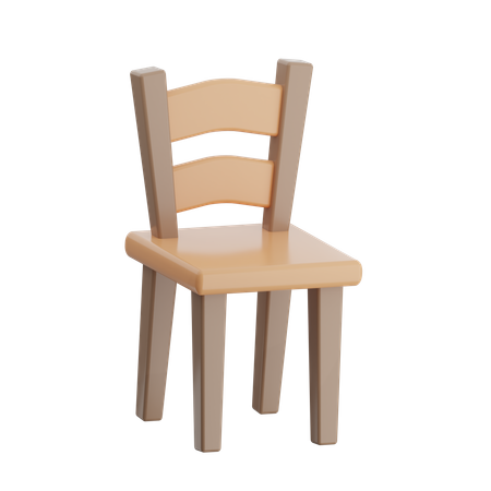 Wooden Chair  3D Icon