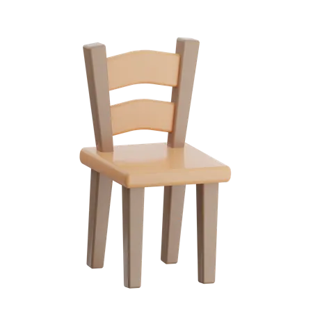Wooden Chair  3D Icon