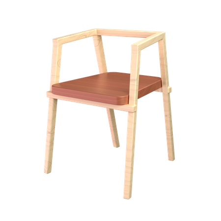 Wooden Chair  3D Icon