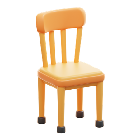 Wooden Chair  3D Icon