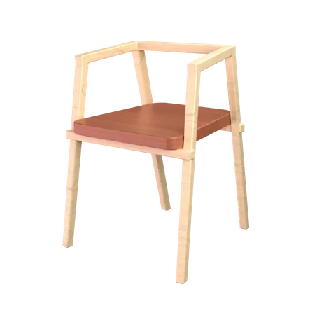 Wooden Chair 3 D Illustration 3D Icon