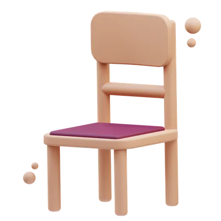 Wooden Chair  3D Icon