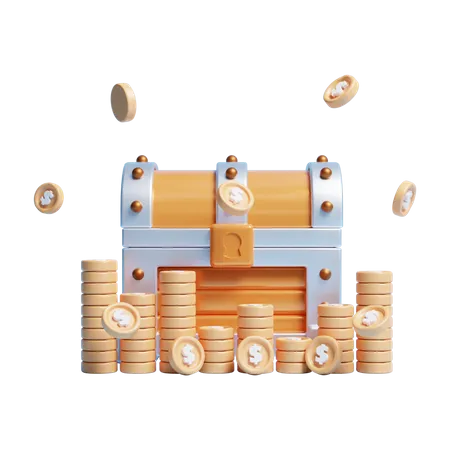 Wooden Chest  3D Icon