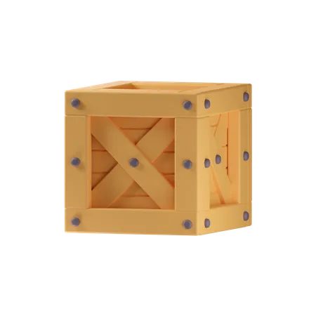 Wooden Crate  3D Icon