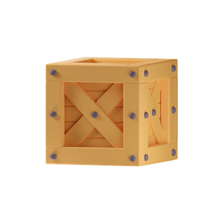 Wooden Crate  3D Icon