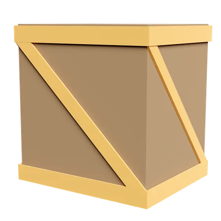 Wooden Crate  3D Illustration