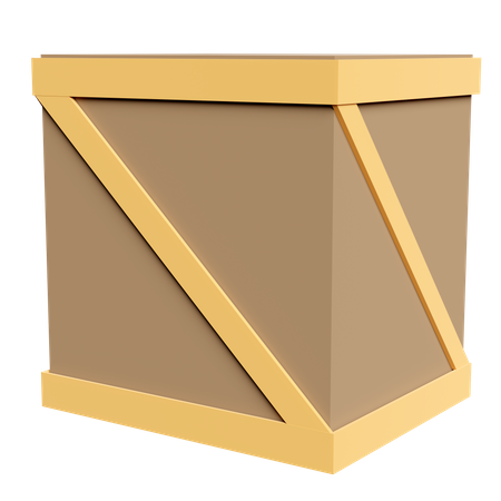 Wooden Crate  3D Illustration