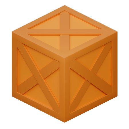 Wooden Crate  3D Icon