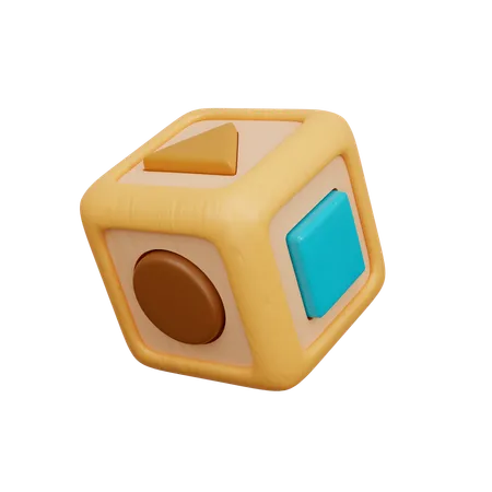 3 D Kids Toy Wooden Cubes 3 D Rendering 3D Icon
