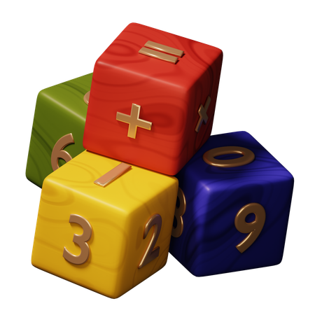 Wooden Cubes  3D Icon