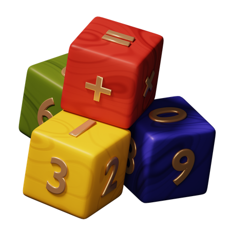 Wooden Cubes  3D Icon