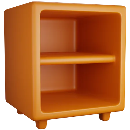 3 D Icon Illustration Wooden Cupboard 3D Icon