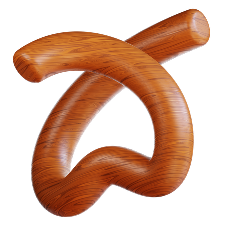 Wooden Curves  3D Icon