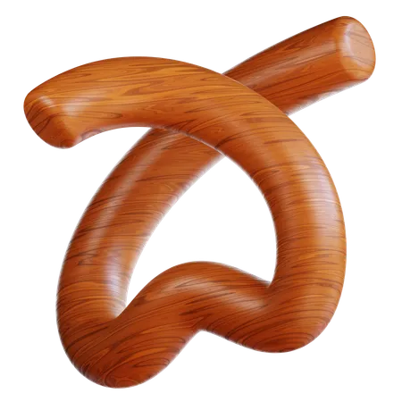 Wooden Curves  3D Icon