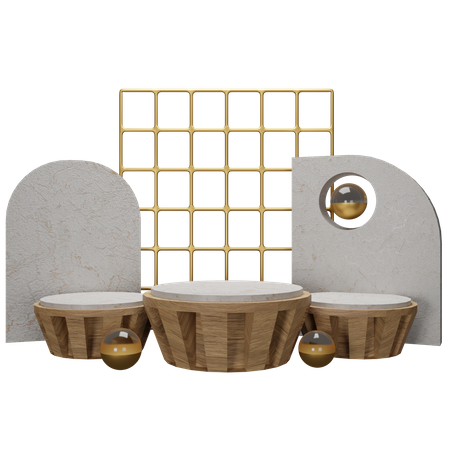 Wooden Display  3D Icon