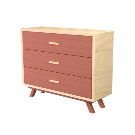 Wooden Drawer  3D Icon