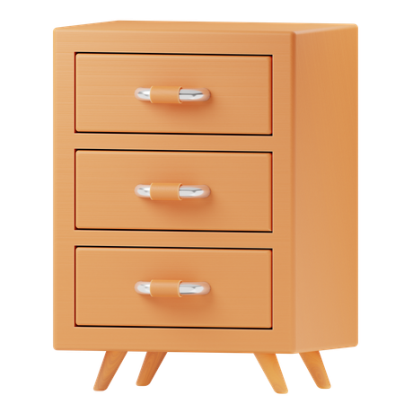 Wooden Drawer  3D Icon