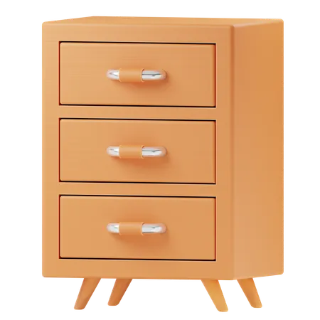 Wooden Drawer  3D Icon