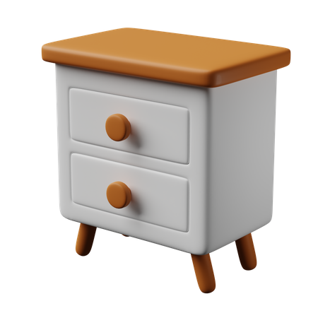 Wooden Drawer  3D Icon