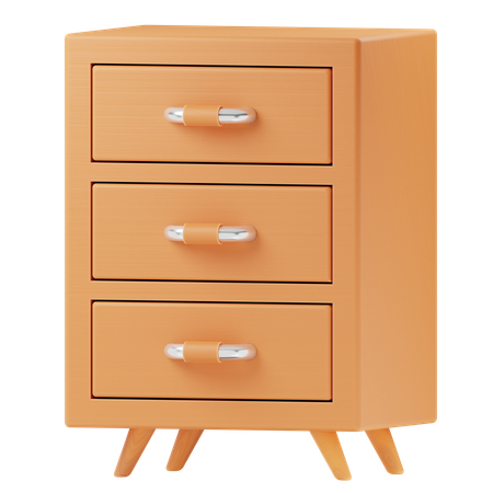 Wooden Drawer  3D Icon