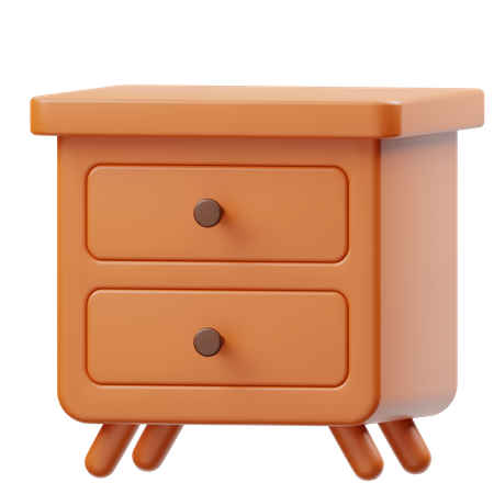Wooden Drawer 3D Icon