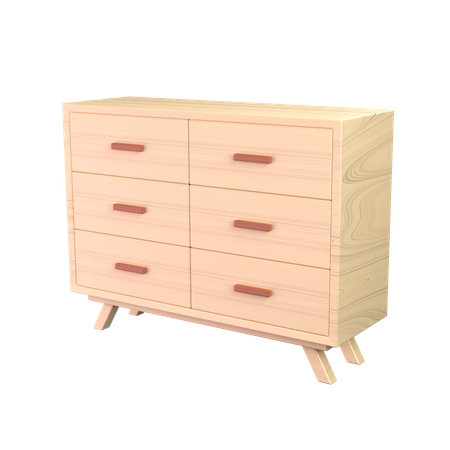 Wooden Drawer  3D Icon