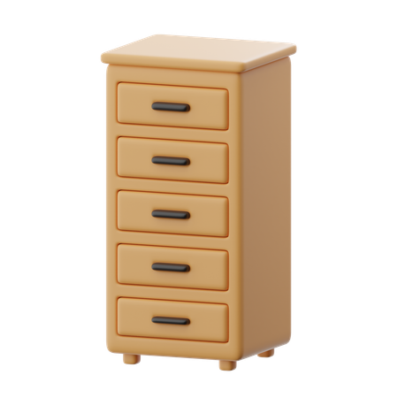 나무 옷장  3D Icon