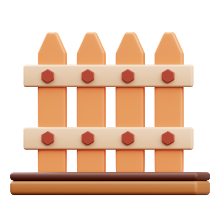 Wooden Fence  3D Icon