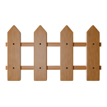 Wooden Fence  3D Icon