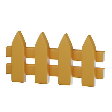 Wooden Fence  3D Icon