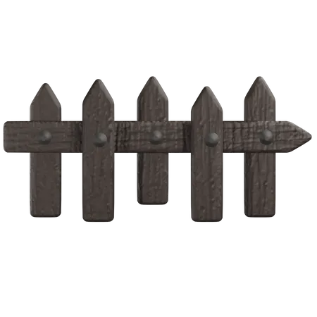 Wooden Fence  3D Icon