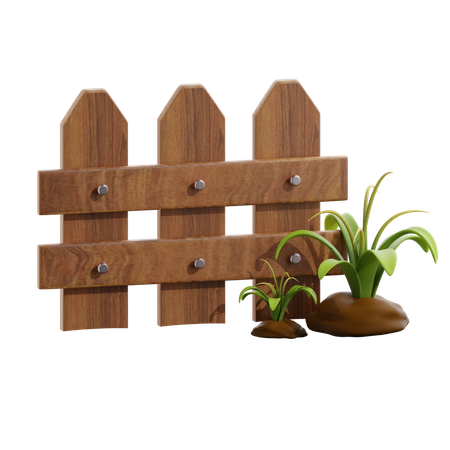 Wooden Fence  3D Icon