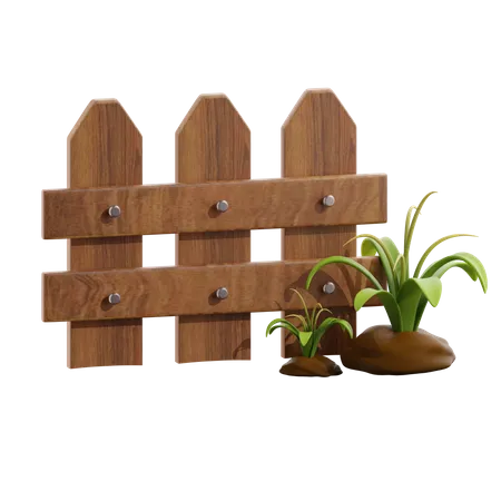 Wooden Fence  3D Icon