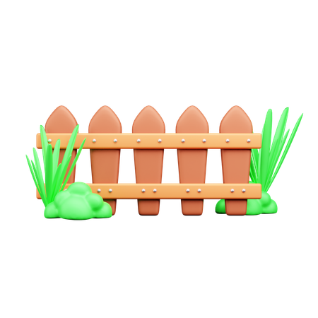 Wooden Fence  3D Icon