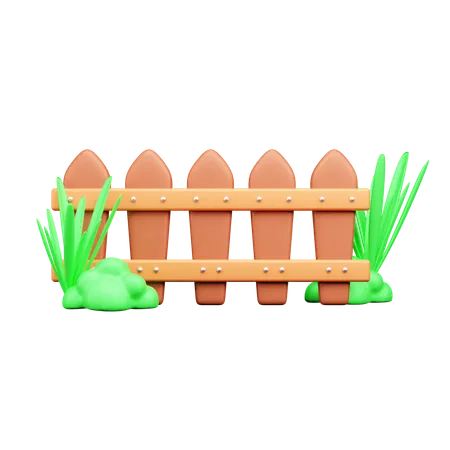 Wooden Fence  3D Icon