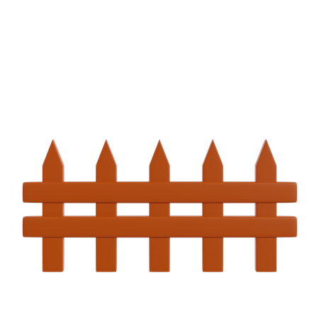 Wooden Fence  3D Icon