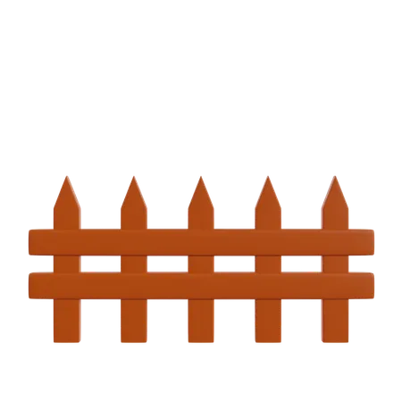 Wooden Fence  3D Icon