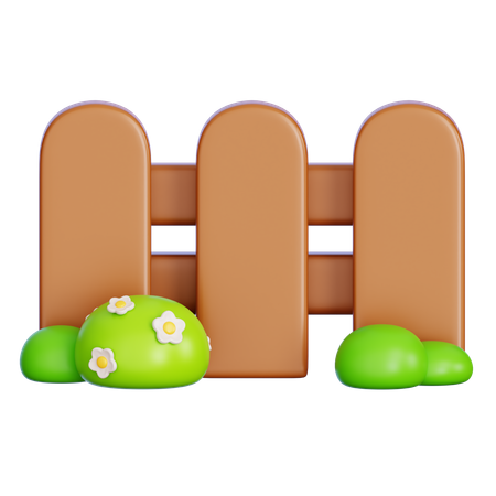 Wooden Fence  3D Icon