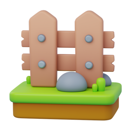 Wooden Fence  3D Icon