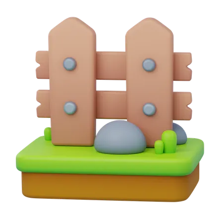 Wooden Fence  3D Icon