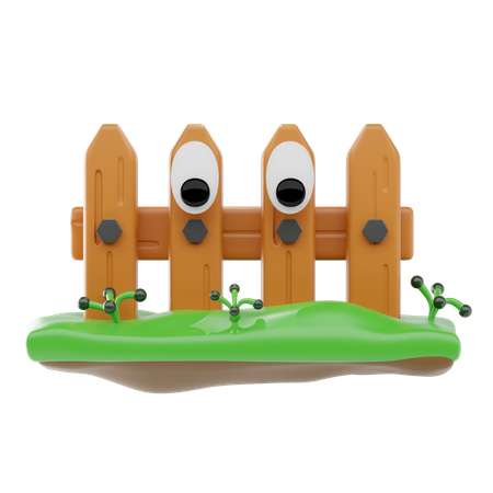 Wooden Fence  3D Icon