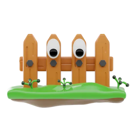Wooden Fence  3D Icon