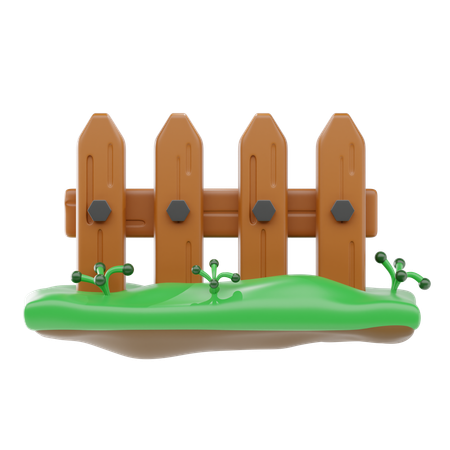 Wooden Fence  3D Icon