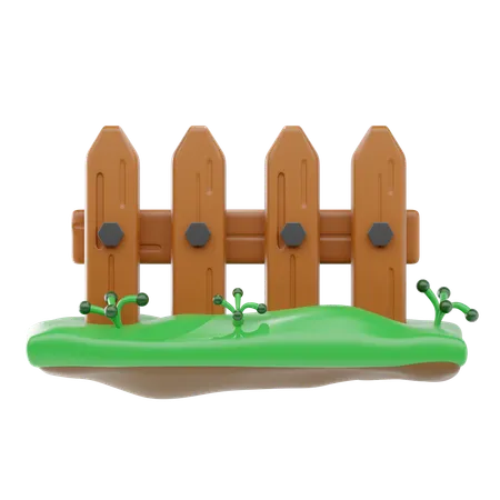Wooden Fence  3D Icon